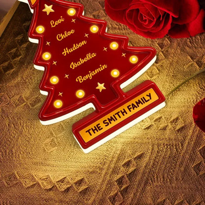 Acrylic Light Box Christmas Tree — warm glowing tabletop décor for family gatherings, customizable look, holiday-ready, perfect gift for home and friends