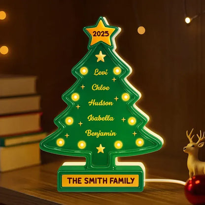 Acrylic Light Box Christmas Tree — warm glowing tabletop décor for family gatherings, customizable look, holiday-ready, perfect gift for home and friends